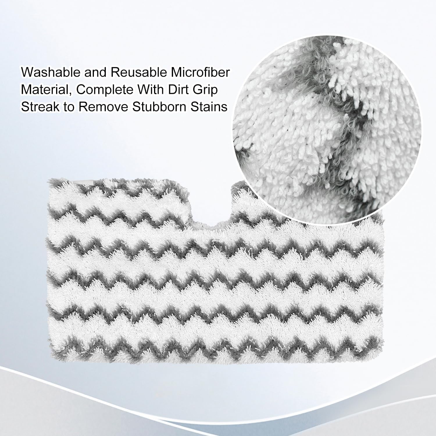 6 Pack Steam Mop Replacement Pads for Shark S3500 Series Steam Mop S3501 S3601 S3550 S3901 SE450 S3801CO S3601D S2901 S2902 Steam Pocket Mop, Reusable Heavy Scrub Steam Mop Pads for Floor Cleaning