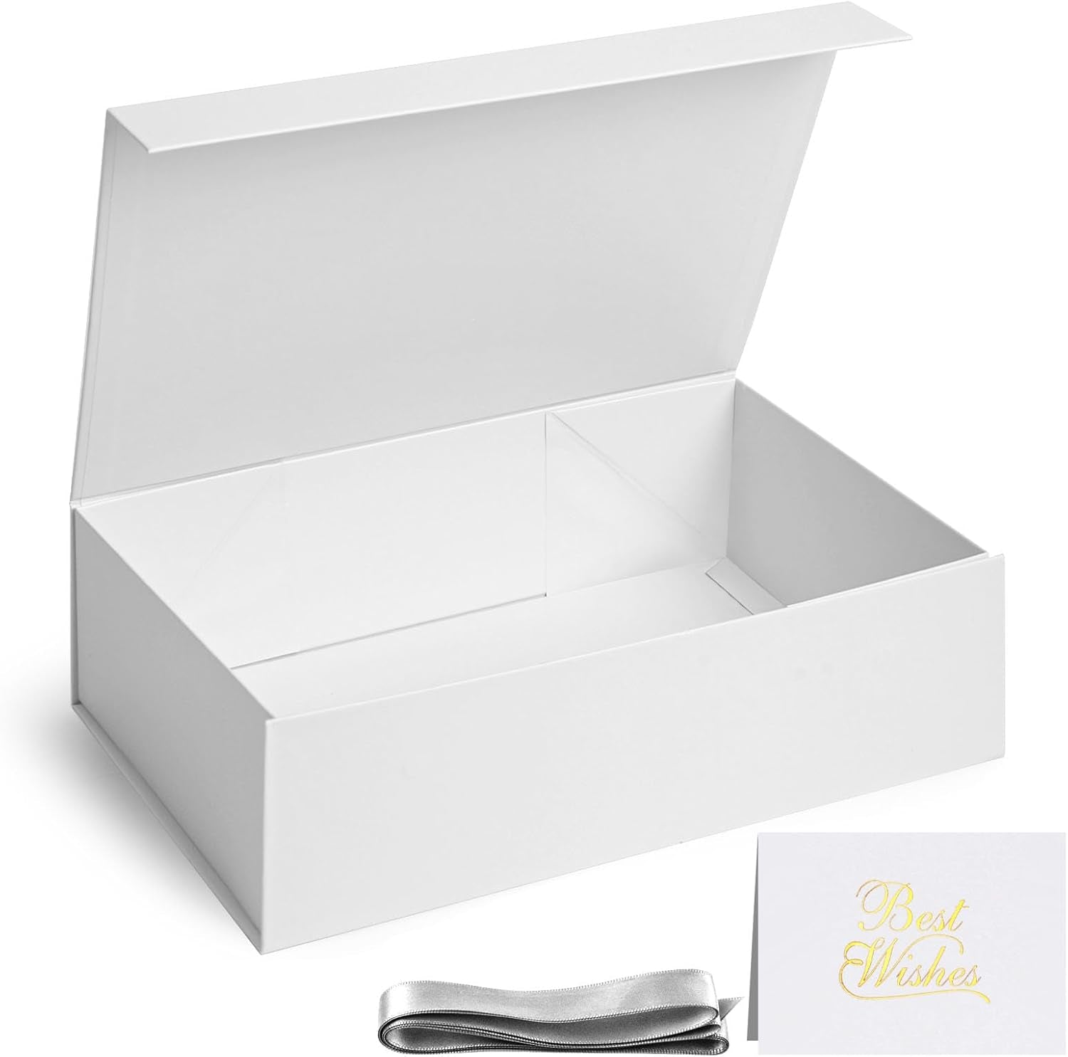 White Gift Box, 13X9X4 Inch Gift Boxes with Lids for Presents, Bridesmaid Proposal, Wedding, Birthday, Anniversary