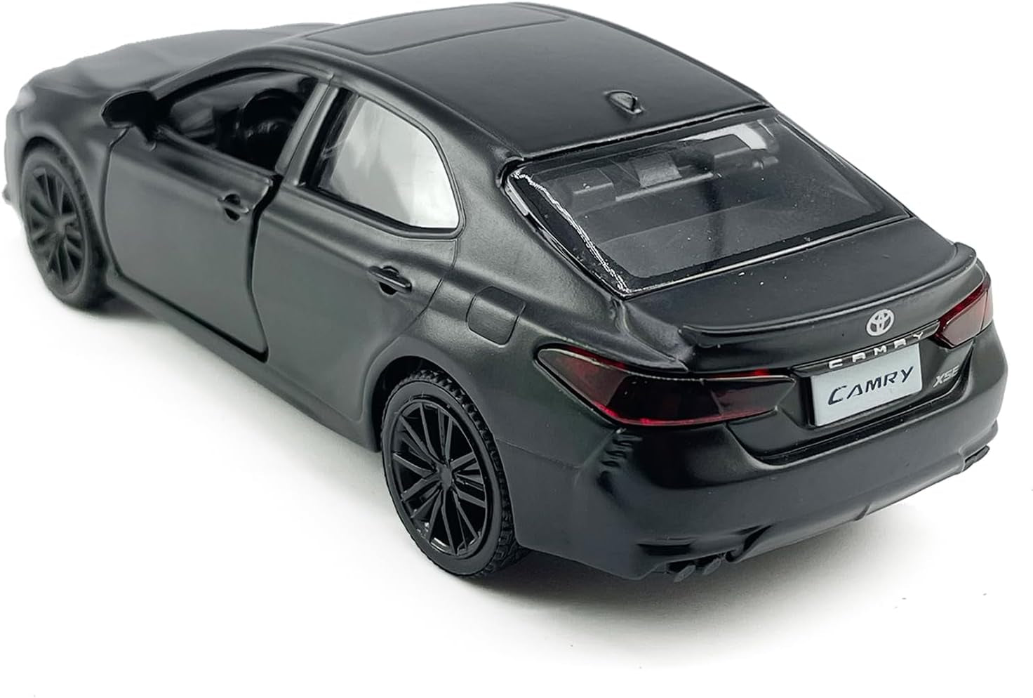 Camry XSE 2022 Model Car 1/36 Scale Diecast Toy Cars Metal Alloy Children’S Die-Cast Vehicles, Pull Back Doors Open, Black Rim, Collection for Men, Kids Toys for Boys Gifts, Cake Topper