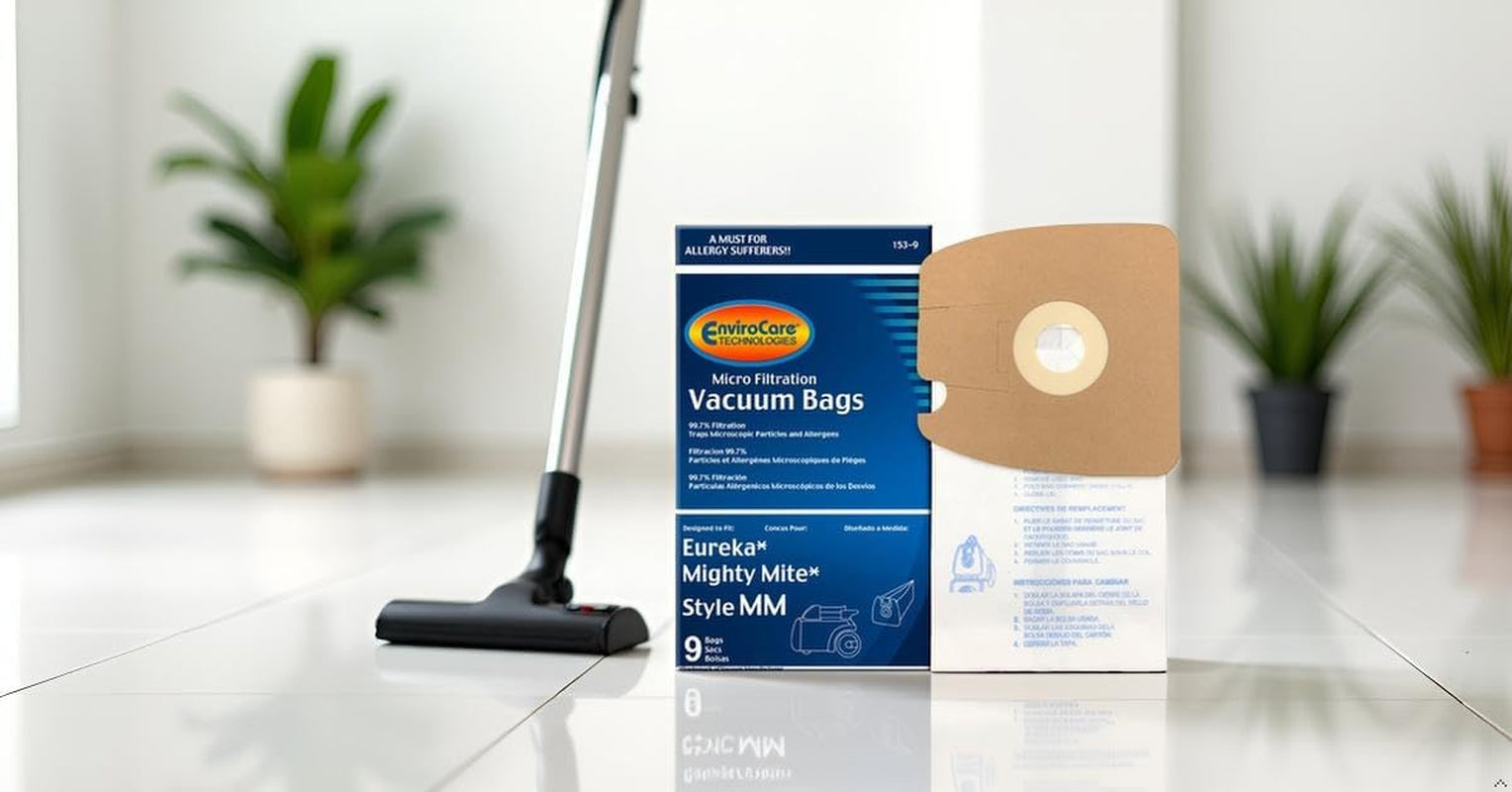 Replacement Micro Filtration Vacuum Cleaner Dust Bags Made to Fit Eureka Style MM Eureka Mighty Mite 3670 and 3680 Series Canisters 3 Pack