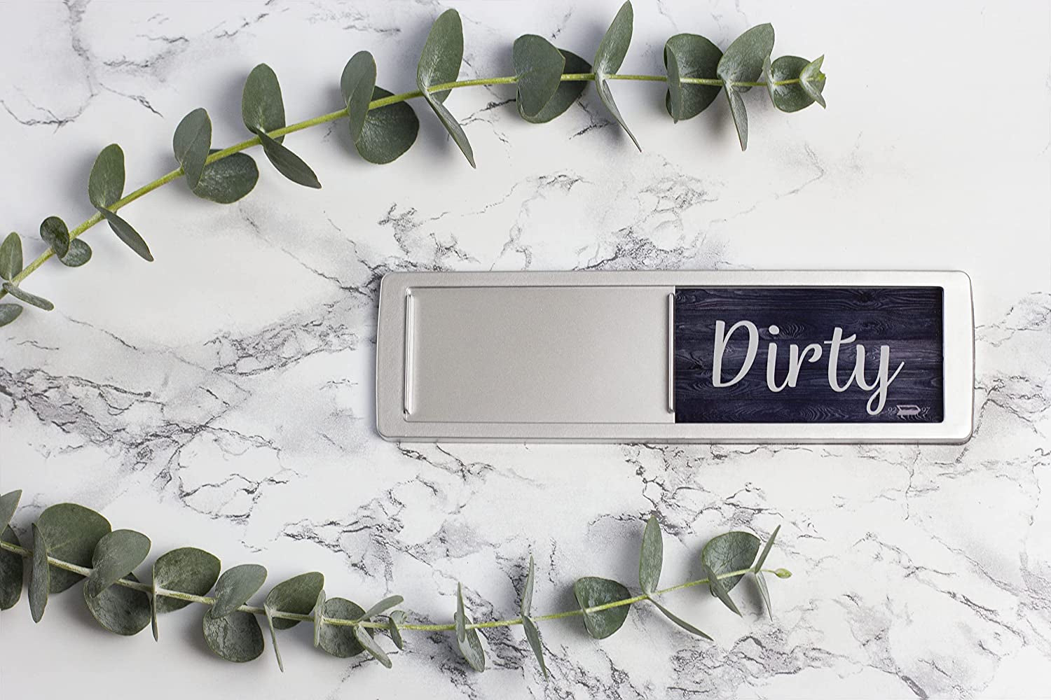 Dishwasher Magnet Clean Dirty Sign, Clean Dirty Magnet for Dishwasher, Rustic Farmhouse Kitchen Decor, Magnetic Dish Washer Sign Indicator, Sliding Rustic Dish Washer Signs, Black & White Wood