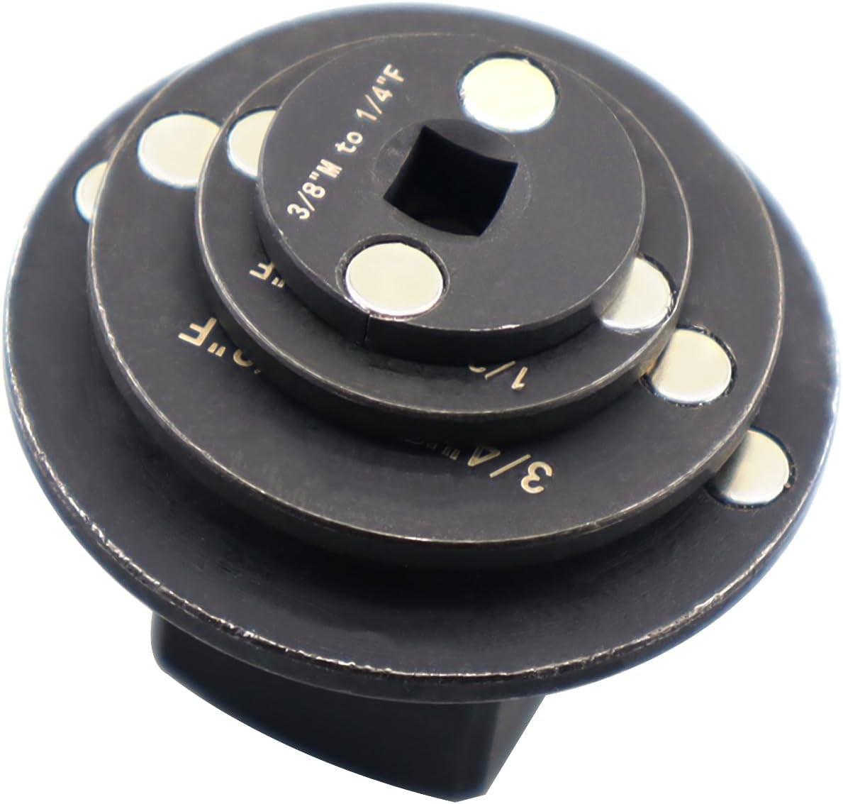 4PCS Low Profile Impact Socket Adapter Set. Drive Ratchet Adapter Set (1" to 3/4", 3/4" to 1/2", 1/2" to 3/8",And 3/8" to 1/4")