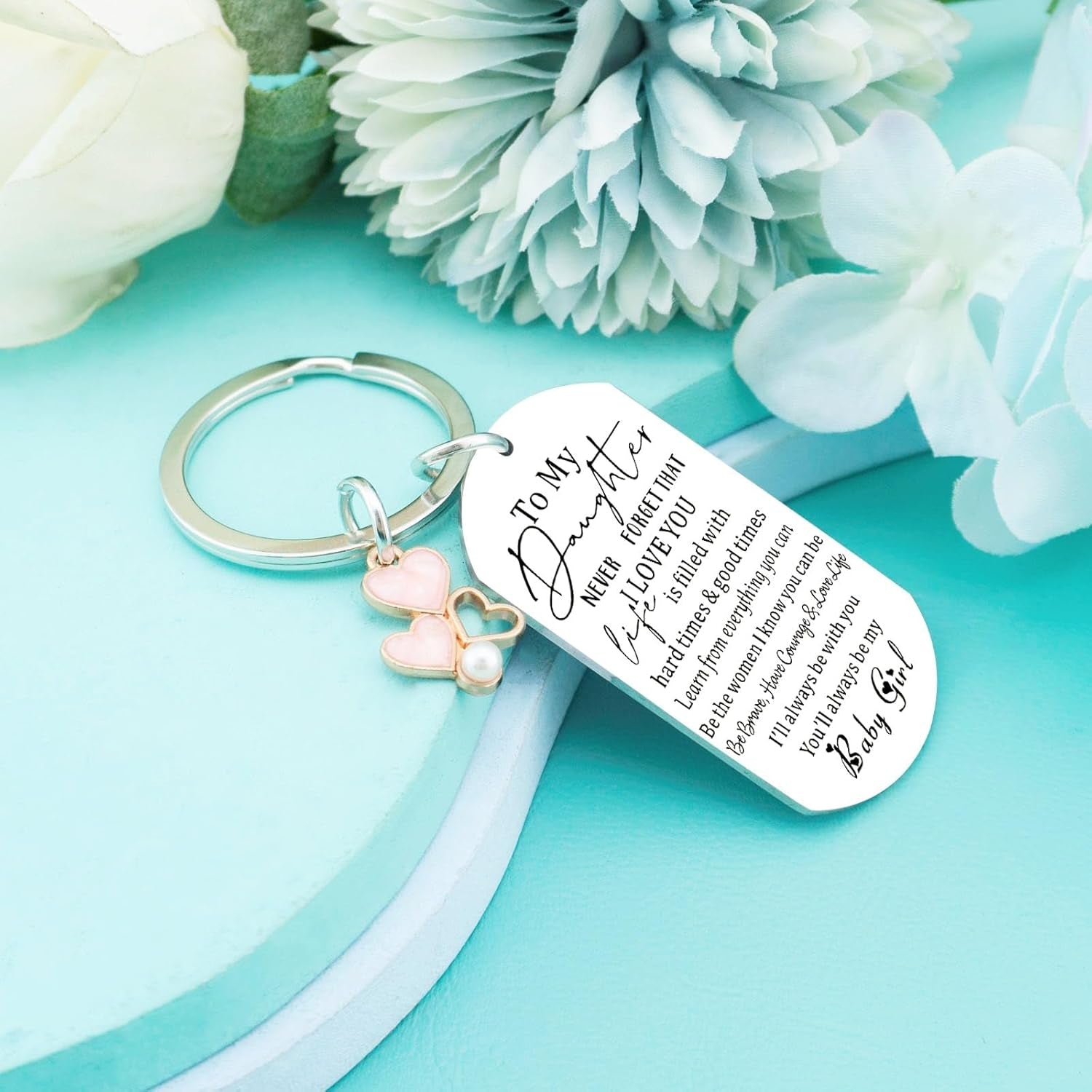 Sweet 16 Keychain Sweet 16 Gifts for Adult Daughter Birthday Gifts from Mom Dad I Love You Gift for Daughters Adult Stocking Stuffers for Teen Girls 16-18 to My Daughter Keychain