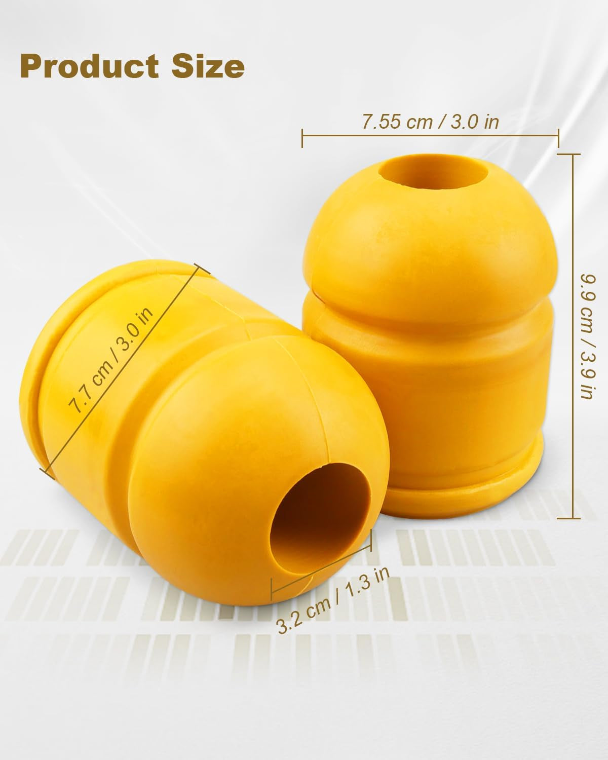 Rear Bump Stops Fit for Dodge RAM 1500 2009-2020, Pair Suspension Jounce Control Arm Bumpers, Replace 52855788AB