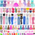 51 PCS Doll Clothes and Accessories Including Fashion Dresses, Tops and Pants Outfits, Party Dresses, Swimsuits Bikini 38 PCS Shoes Hangers and Other Accessories for 11.5 Inch Dolls