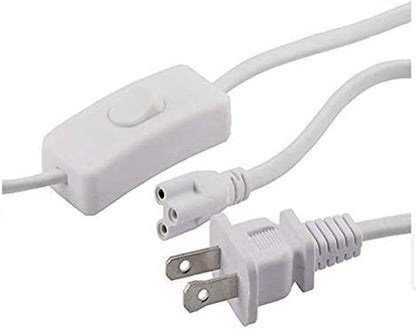 T5 T8 LED Tube Power Extension Cable with On/Off Switch,Led T5/T8 Light Tube Integrated LED Light Fixture Extension Cable Wire (6FT/1.8M) 3-Pack