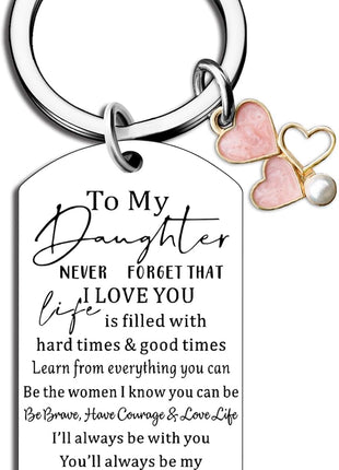 Sweet 16 Keychain Sweet 16 Gifts for Adult Daughter Birthday Gifts from Mom Dad I Love You Gift for Daughters Adult Stocking Stuffers for Teen Girls 16-18 to My Daughter Keychain