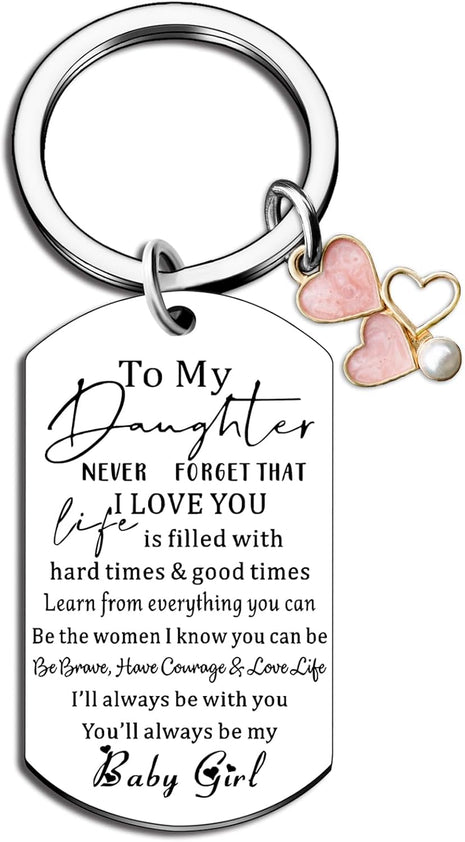 Sweet 16 Keychain Sweet 16 Gifts for Adult Daughter Birthday Gifts from Mom Dad I Love You Gift for Daughters Adult Stocking Stuffers for Teen Girls 16-18 to My Daughter Keychain