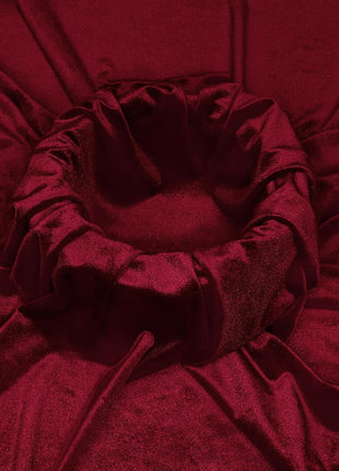 Burgundy Stretch Velvet Fabric 60 Inch Wide, 5 Yard Soft Stretchy Fabric for Sewing Clothes, Apparel, Costume, Crafts - 90% Polyester 10% Spandex