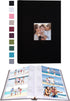 Photo Album 4X6 300 Photos Linen Cover with Memo Areas Photobook Pictures Book for Wedding Family Baby and Vacation (Black)