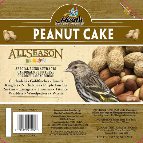 DD5-12 Suet Peanut Cake, Case of 12 , Brown