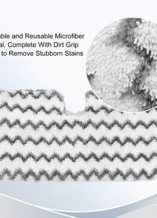 6 Pack Steam Mop Replacement Pads for Shark S3500 Series Steam Mop S3501 S3601 S3550 S3901 SE450 S3801CO S3601D S2901 S2902 Steam Pocket Mop, Reusable Heavy Scrub Steam Mop Pads for Floor Cleaning