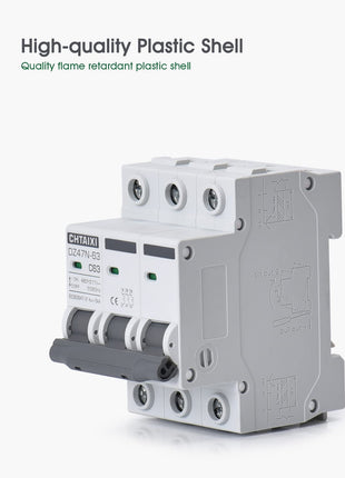 3 Pole DIN Rail Mount Circuit Breaker, 40 Amp 240V AC Miniature Circuit Breaker, Thermal Magnetic Trip AC Disconnect Switch MCB C40