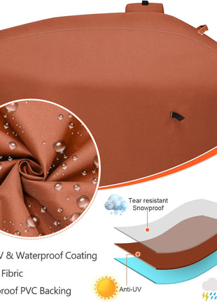 Grill Cover for Camp Chef 24 Pellet Grills, Model DLX 24, Smokepro 24, Woodwind 24 Pro Pellet Grills, PG24, PG24LS, PG24S, PG24SE, PG24LTD, PG24XT, SG24, Smokepro DLX, Anti-Uv 600D, Brown