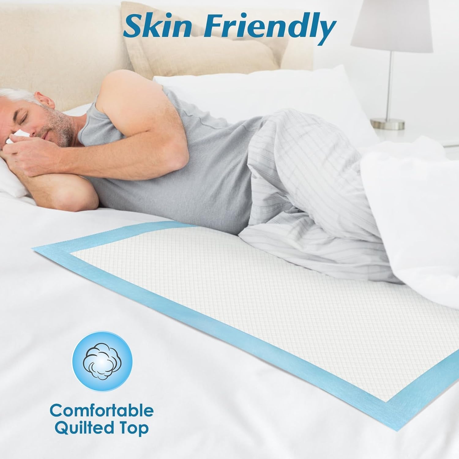 Super Absorbency Disposable Leakproof Underpads with Quick Drying for Baby, Adults, Puppy, Dog Bed Pee Pads, Extra Large, XXL Incontinence Pads, 30” X 36”, 50 Count