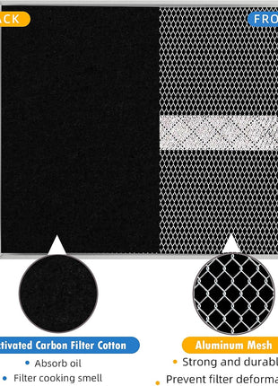 4 Pack S97020466 (HPF30) Range Hood Filter Replacement Compatible with Broan Non-Ducted Range Hood, HPF30 Charcoal Filter, 14.62" X 12.88" X 0.18"