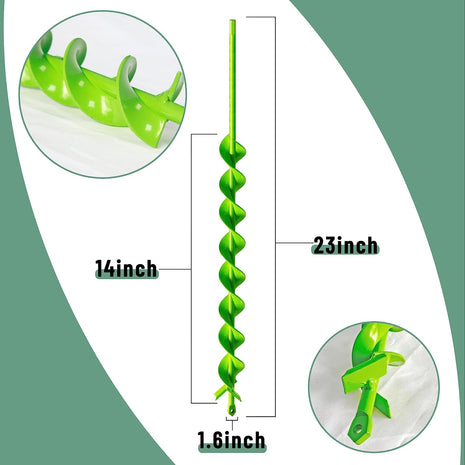 1.6" X 23" Auger Drill Bit for Planting Garden Auger Spiral Drill Bit Bulb Planter for Planting(Apple Green)