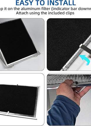 4 Pack S97020466 (HPF30) Range Hood Filter Replacement Compatible with Broan Non-Ducted Range Hood, HPF30 Charcoal Filter, 14.62" X 12.88" X 0.18"