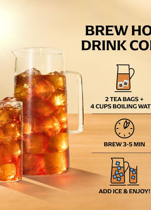 Lipton Southern Sweet Iced Tea Bags, Family Size Zero Calories, 132 Total Bags (22Ct - Pack of 6)