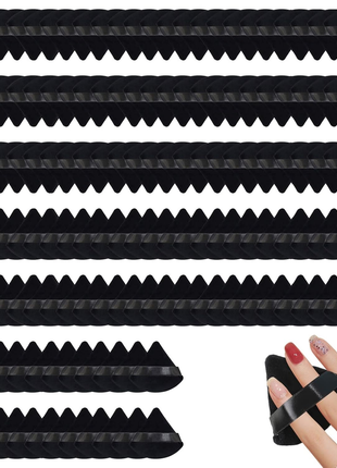 150 Pcs Powder Puff Face Soft Triangle Makeup Puff for Loose Powder Mineral Powder Body Powder Velour Cosmetic Foundation Wet Dry Sponge Makeup Tools (Black)