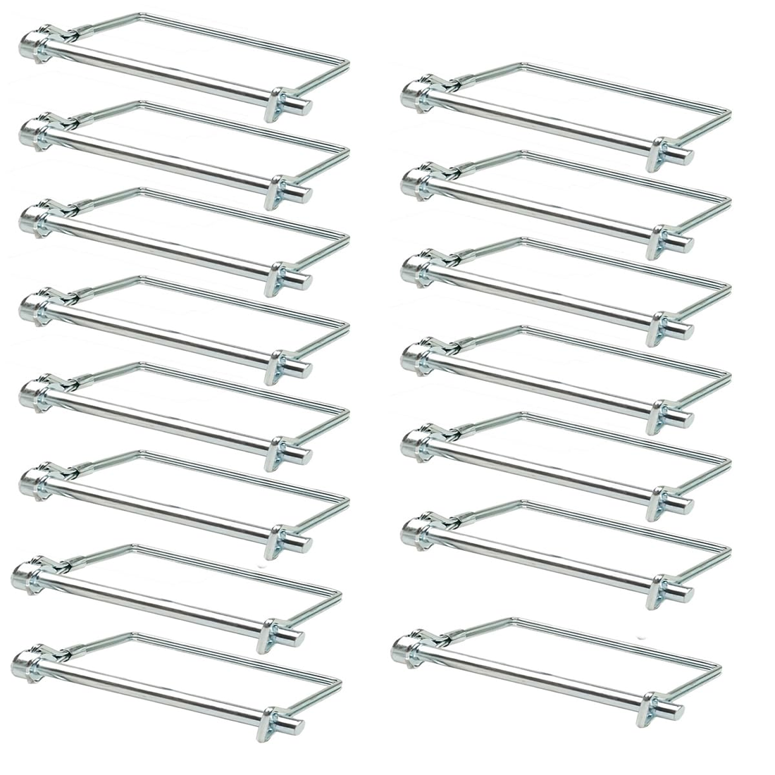 15 PCS 1/4" X 3" Inch Heavy Duty PTO Pin Assortment Kit Locking Pin Wire Lock Pin Shaft Locking Pin Trailer Safety Coupler Pin Pto Pin Hitch Pin,