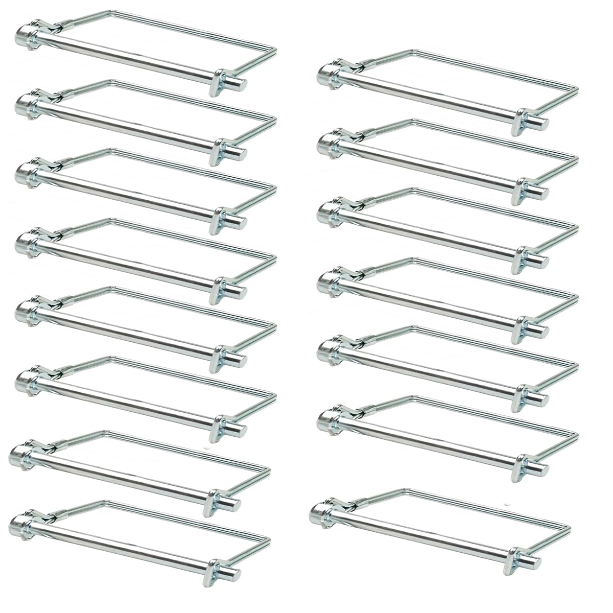 15 PCS 1/4" X 3" Inch Heavy Duty PTO Pin Assortment Kit Locking Pin Wire Lock Pin Shaft Locking Pin Trailer Safety Coupler Pin Pto Pin Hitch Pin,