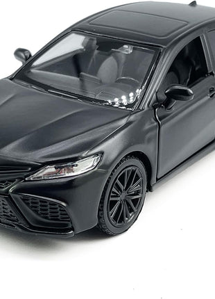 Camry XSE 2022 Model Car 1/36 Scale Diecast Toy Cars Metal Alloy Children’S Die-Cast Vehicles, Pull Back Doors Open, Black Rim, Collection for Men, Kids Toys for Boys Gifts, Cake Topper