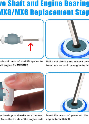 2 Packs Pool Cleaner Parts for MX8 MX8EL MX6 MX6EL Elite, Pool Cleaner Drive Shaft Tune-Up Accessories Assembly Pool Cleaner Replacement Parts for Zodiac, with Pool Engine Wheel Bearing