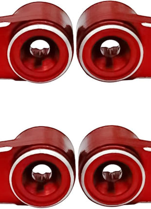 4Pack Aluminum 15T Servo Horn Arms RC Mini Servo Horns Toy Car Accessories Compatible with Emax ES08MA Servo Fit for Axial SCX24 1/24 RC Crawler (Red)