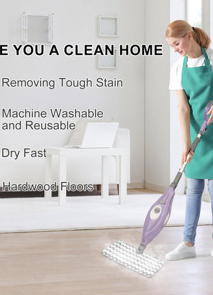 6 Pack Steam Mop Replacement Pads for Shark S3500 Series Steam Mop S3501 S3601 S3550 S3901 SE450 S3801CO S3601D S2901 S2902 Steam Pocket Mop, Reusable Heavy Scrub Steam Mop Pads for Floor Cleaning