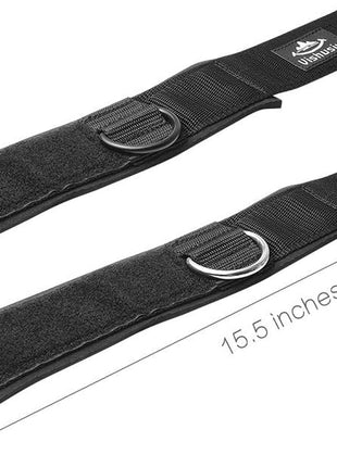 Ankle Wrist Cuffs Neoprene Padded Straps D-Ring Glute Kickback for Cable Machines Legs Exercise Adjustable Fitness