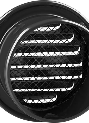 3Inch-2Pcs 304 Stainless Steel round Air Vents Cover,  Louvered Grille Cover Vent Flat Ducting Air Vent Wall Inlet with Built-In a Fly Screen Mesh for HVAC Ventilation (3Inch-2Pcs)