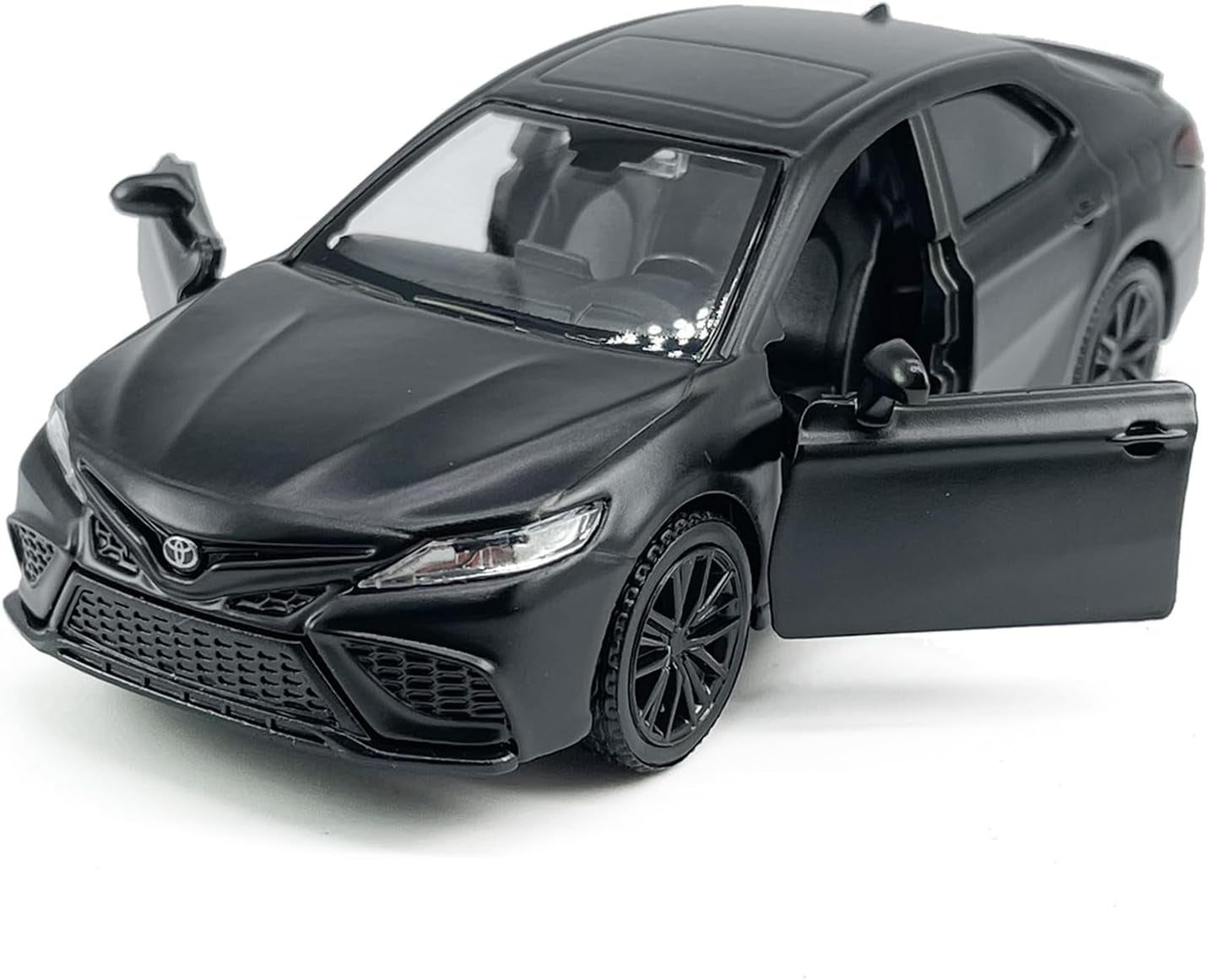 Camry XSE 2022 Model Car 1/36 Scale Diecast Toy Cars Metal Alloy Children’S Die-Cast Vehicles, Pull Back Doors Open, Black Rim, Collection for Men, Kids Toys for Boys Gifts, Cake Topper