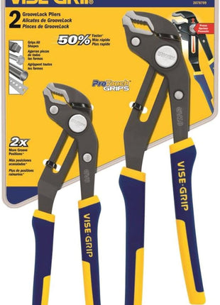 Tools Vise-Grip Groovelock Pliers Set, V-Jaw, 2 Piece, 2078709