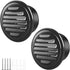 3Inch-2Pcs 304 Stainless Steel round Air Vents Cover,  Louvered Grille Cover Vent Flat Ducting Air Vent Wall Inlet with Built-In a Fly Screen Mesh for HVAC Ventilation (3Inch-2Pcs)