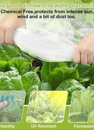 Garden Netting, 2 Pack 10X33Ft Ultra Fine Mesh Netting Pest Barrier Protection Bird Mosquito Net Plants Cover for Vegetables Fruits Flowers Crops Greenhouse Row Cover Raised Bed Patio