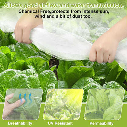 Garden Netting, 2 Pack 10X33Ft Ultra Fine Mesh Netting Pest Barrier Protection Bird Mosquito Net Plants Cover for Vegetables Fruits Flowers Crops Greenhouse Row Cover Raised Bed Patio