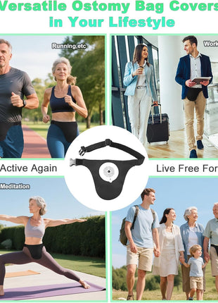 Ostomy Belts for Men and Women Adjustable Stealth Belt for Ostomy Bag Men Women Breathable Ostomy Colostomy Bag Covers for Women Colostomy Supplies