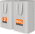 2 Pack Laundry Basket 80L Each, Collapsible Clothes Hamper with Reinforced Handles, Freestanding Waterproof Design for Bedroom and Laundry Room, Grey 160L Total