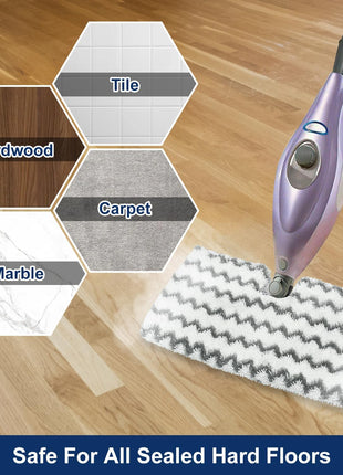 6 Pack Steam Mop Replacement Pads for Shark S3500 Series Steam Mop S3501 S3601 S3550 S3901 SE450 S3801CO S3601D S2901 S2902 Steam Pocket Mop, Reusable Heavy Scrub Steam Mop Pads for Floor Cleaning
