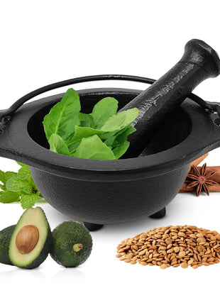 Cast Iron Cauldron Mortar and Pestle Set (Mp3-Cauldron Mortar & Pestle)
