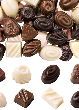 30 Pcs Fake Chocolate Artificial Food Realistic Mixed Color Chocolate Models Bulk Faux Dessert