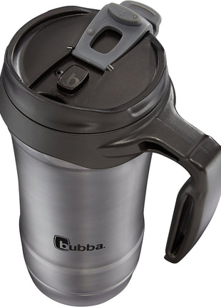 HERO Vacuum-Insulated Stainless Steel Travel Mug with Handle, 18 Oz, Gunmetal