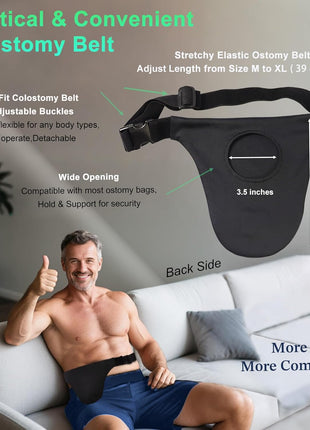 Ostomy Belts for Men and Women Adjustable Stealth Belt for Ostomy Bag Men Women Breathable Ostomy Colostomy Bag Covers for Women Colostomy Supplies