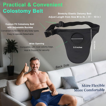 Ostomy Belts for Men and Women Adjustable Stealth Belt for Ostomy Bag Men Women Breathable Ostomy Colostomy Bag Covers for Women Colostomy Supplies