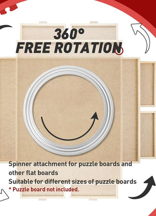 Rotating Puzzle Board Base - 360° Swivel Turntable for Jigsaw Puzzles 1000/1500 Piece Lazy Susan Spinner Table - Puzzle Accessories for Adults and Kids