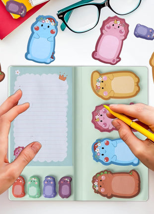 Dinosaur Sticky Notes Set, 360 Sheets Cute Cartoon Animal Dinosaur Self-Stick Notes Pads Dinosaur Themed Memo Pads Dinosaur Shaped Page Markers Index Tabs for Students Office School Supplies