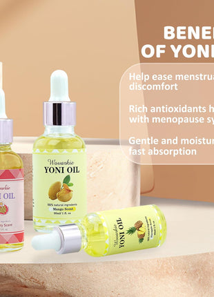 3 Packs Yoni Oil for Women, 100% Natural Feminine Oil Intimate Deodorant for Women, Eliminates Odor and Ph Balanced, Feminine Serum Made with Pure Natural Essential Oils (1 Fl Oz/30 Ml)