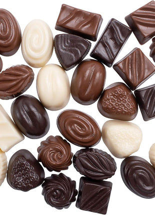 30 Pcs Fake Chocolate Artificial Food Realistic Mixed Color Chocolate Models Bulk Faux Dessert