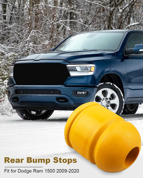 Rear Bump Stops Fit for Dodge RAM 1500 2009-2020, Pair Suspension Jounce Control Arm Bumpers, Replace 52855788AB